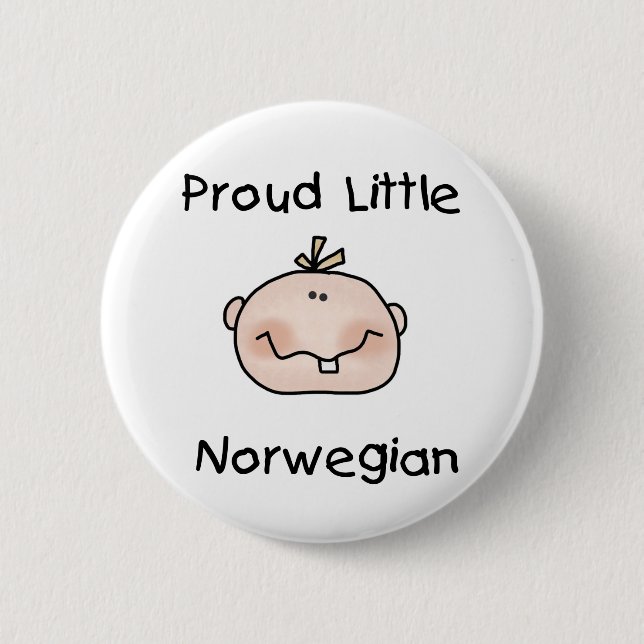 Jungen-stolzer wenig Norweger Button (Vorderseite)