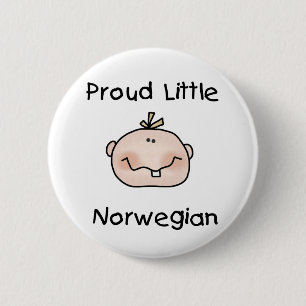 Jungen-stolzer wenig Norweger Button