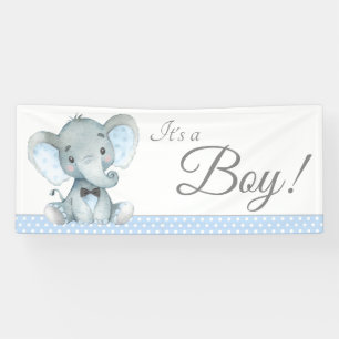 Jungen Süße Elefanten-Baby-Party-Banner Banner