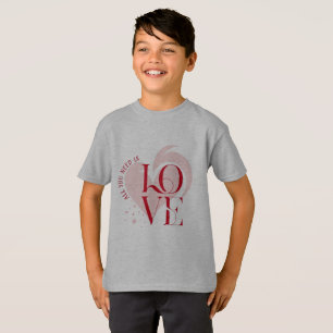 Jungen T-Shirt Pinkes Herz LIEBE - Moderne Typogra