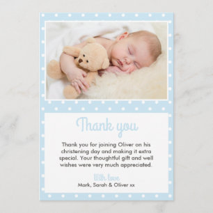 Jungen-Taufe/Taufe danken Ihnen zu kardieren Dankeskarte