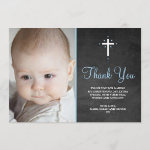 Jungen-Taufe/Taufe danken Ihnen zu kardieren Dankeskarte