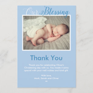 Jungen-Taufe/Taufe danken Ihnen zu kardieren Einladung