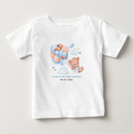 Jungen-Teddybär „Wir können es kaum erwarten“ Baby T-shirt