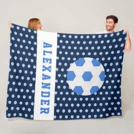 Jungen Teenager Sportfußball Personalisiert Fleecedecke