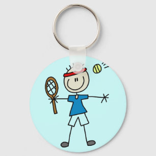 Jungen-Tennis-Spieler-T-Shirts und Geschenke Schlüsselanhänger