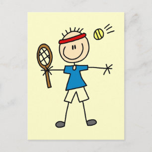 Jungen-Tennisspieler T-Shirts und Geschenke Postkarte