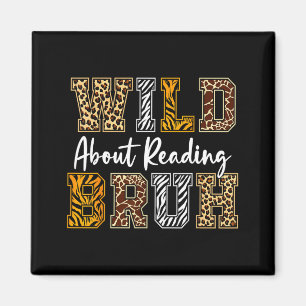 Jungen Tierprint Kleidung wild auf Lesen Kinder Magnet