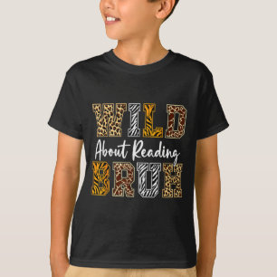 Jungen Tierprint Kleidung wild über das Lesen Kind T-Shirt