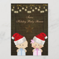 Jungen-u. Mädchen-Zwillings-WeihnachtsBabyparty