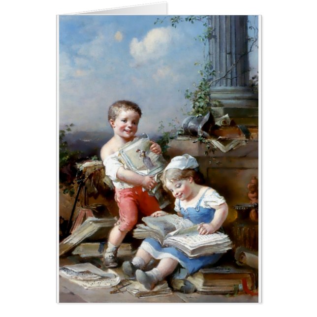Jungen-und Mädchen-Lesebuchmalen (Vorne)