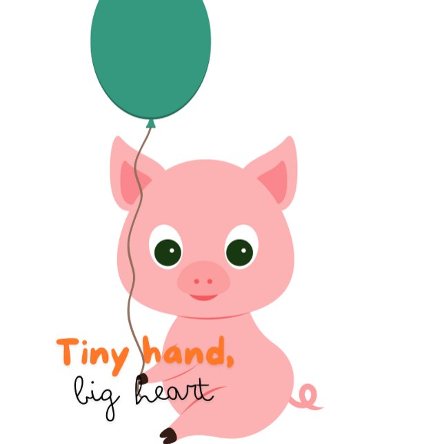 Jungen und Mädchen Teen Niedlichen Schweine Grafik T-Shirt (little cute pig)