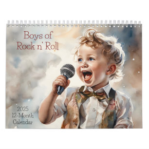 Jungen von Rock and Roll 2025 Kalender 12 Monate