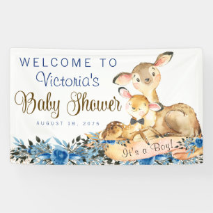 Jungen Waldhirsch Baby Shower Banner