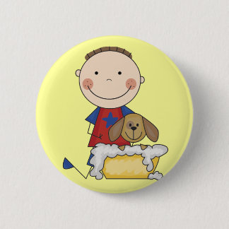 Jungen-waschende Hundet-shirts und -geschenke Button