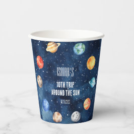 Jungen Weltraum Sonnensystem Kosmischer Geburtstag Pappbecher