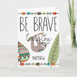 Jungen WERDEN BALD GUT - Stammestau SEIN BRAVE Karte