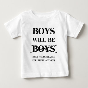 Jungen werden Jungen sein (kostenlos) Baby T-shirt