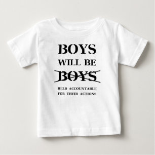Jungen werden Jungen sein (kostenlos) Baby T-shirt
