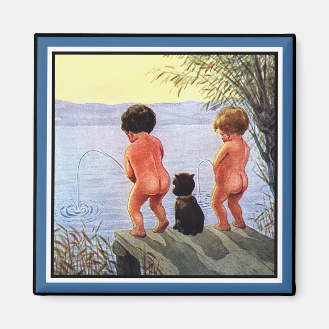 "Jungen werden Jungen sein" Magnet (Vorne)