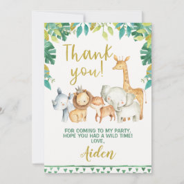 Jungen-wilde Safari danken Ihnen zu kardieren Einladung