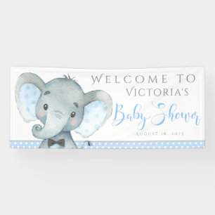 Jungen Zauberhaftes Elefant-Baby-Shower-Banner Banner