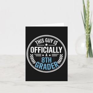 Jungen zurück zur Schule 8. Klasse 2025 Erster Tag Karte