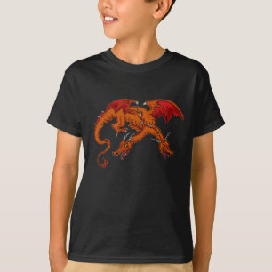 Jungen zwei gingen Drache-Shirt voran T-Shirt