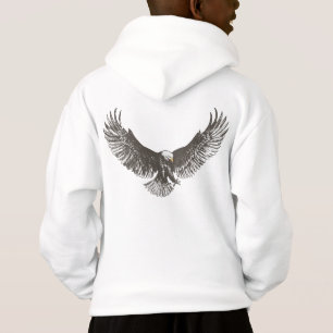 Jungenadler-Sturzfluglinie Kunst scherzt Hoodie