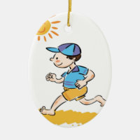 Jungenbetrieb während barfuß