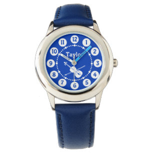 Jungenblaue Namensviolinen-Musikarmbanduhr Armbanduhr