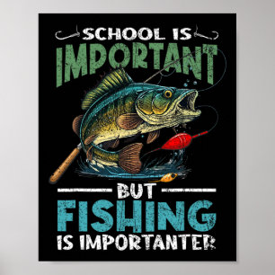 Jungenfisch Junge Kinder Junge Fische Sprichwort B Poster