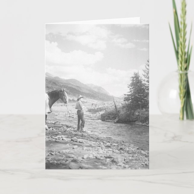 Jungenfliegenfischen Karte (Vorderseite)