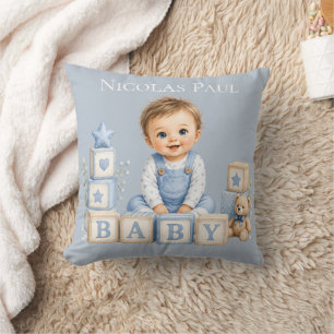 Jungengeschenk zur Babyparty Kissen