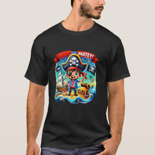 Jungenkapitän Kumpel ich bin 7 Pirat 7. Geburtstag T-Shirt