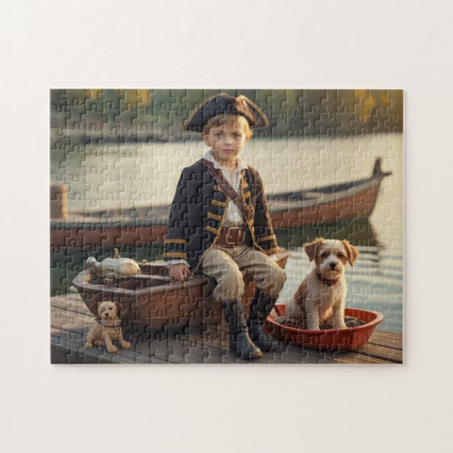 Jungenpirat und sein Hund Puzzle (Horizontal)