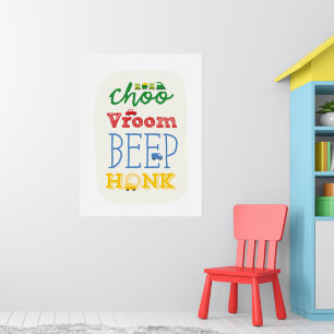Jungenspielzeug Transport Auto Zug Bus Babyzimmer Poster