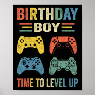 Jungenzeit, um das Videospiel-Geburtstagsgeschenk Poster