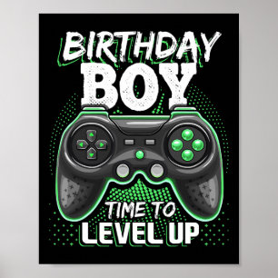 Jungenzeit, um das Videospiel-Level zu erhöhen Geb Poster