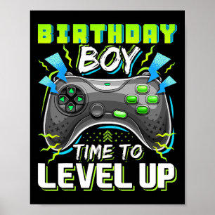 Jungenzeit, um das Videospiel-Level zu erhöhen Geb Poster