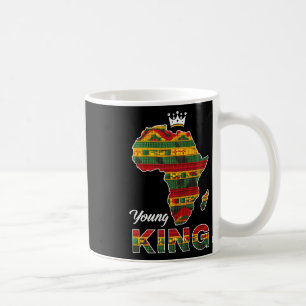 Junger afrikanischer König Map Kente Kunst Männer Kaffeetasse