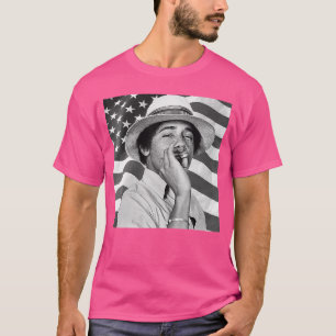 Junger Barack Obama Patriotisches Rauchen T-Shirt