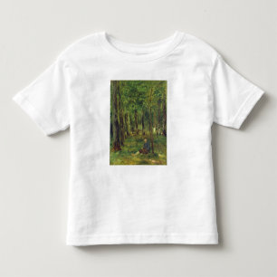 Junger Bauer, der im Wald, 1878 sitzt Kleinkind T-shirt