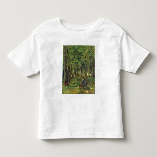Junger Bauer, der im Wald, 1878 sitzt Kleinkind T-shirt (Vorderseite)