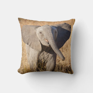 Junger Busch-Elefant Kissen