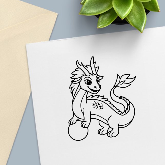 Junger chinesischer Drache Permastempel (Von Creator hochgeladen)