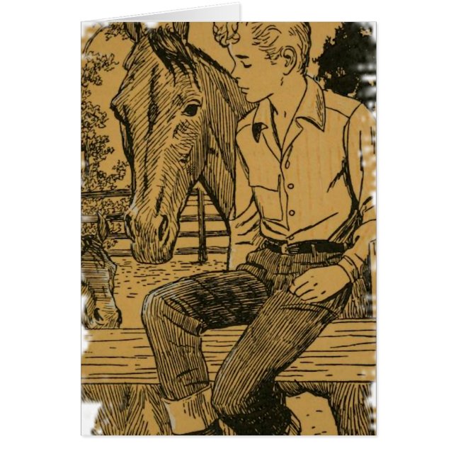 Junger Cowboy und sein Pferd (Vorne)
