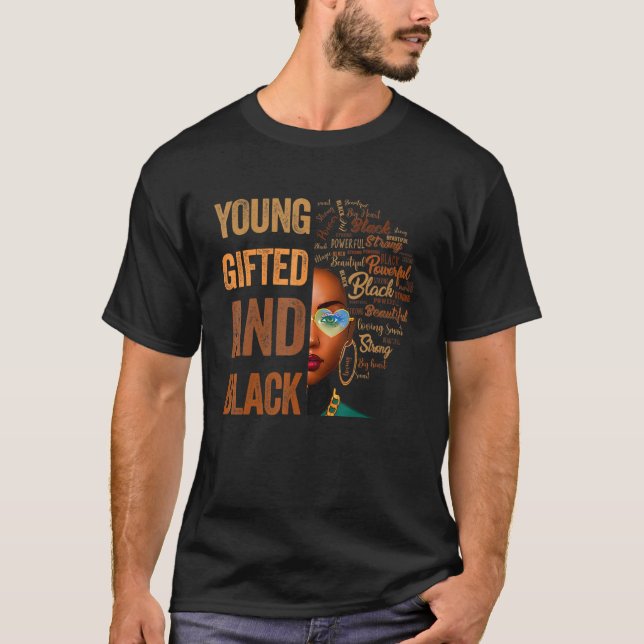 Junger ed und Schwarzer Geschichtsmonat Afrikanisc T-Shirt (Vorderseite)