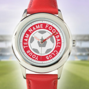 Junger Fußballfan oder Fußballanhänger Armbanduhr