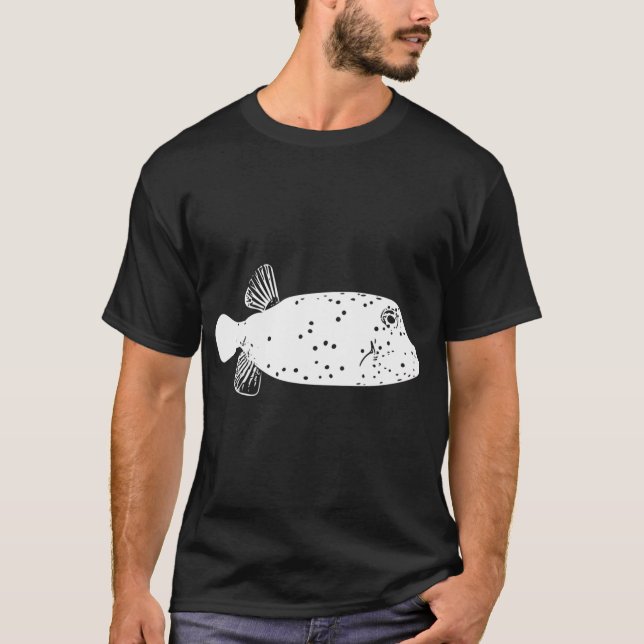 Junger gefleckter Kofferfisch weißes Design T-Shirt (Vorderseite)